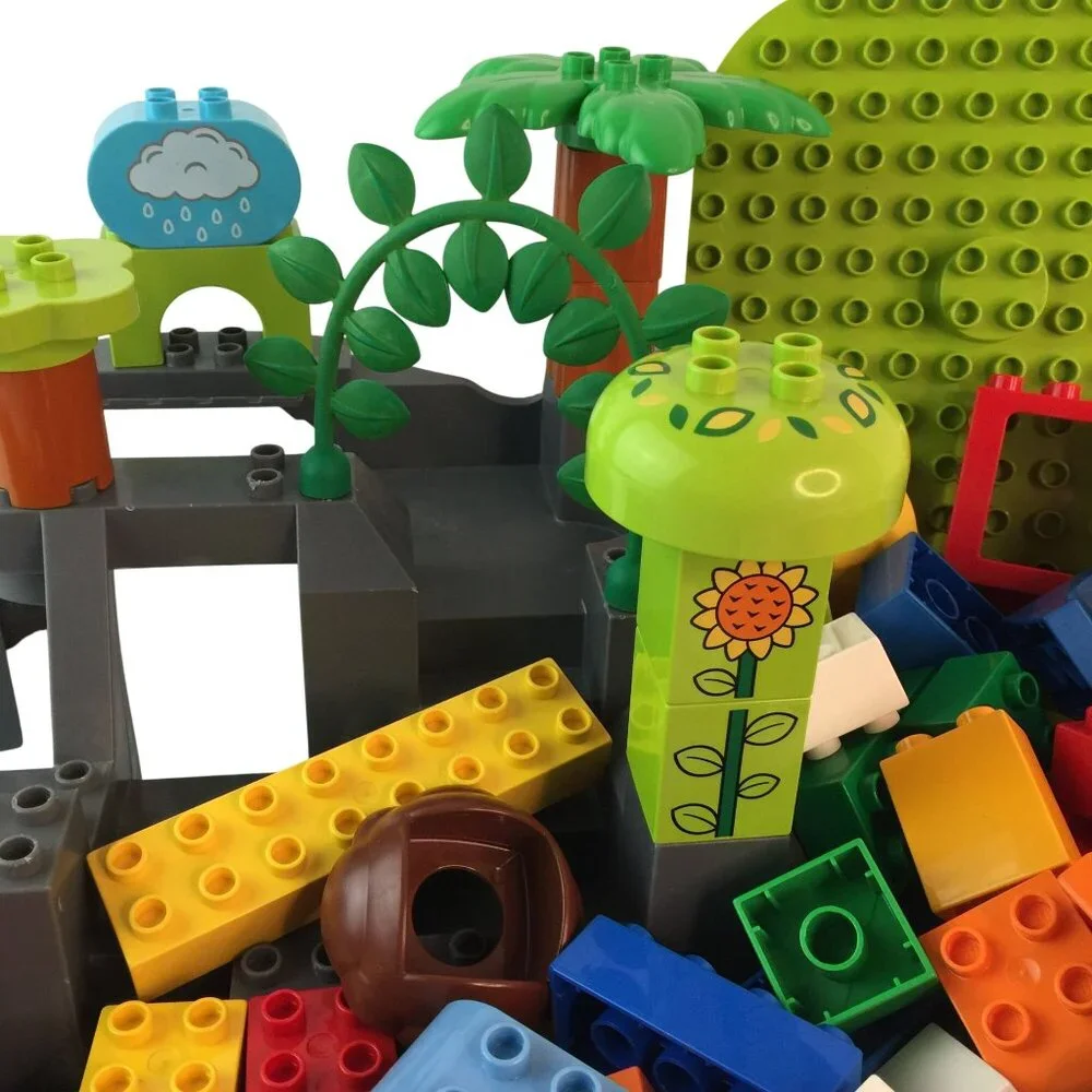 Lego Duplo Building‎ Blocks Lot 250 Pcs Base Plate Mountain Tree Vine Window
